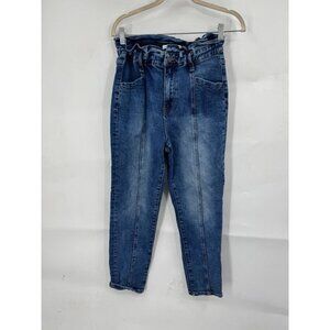 Vervet Paperbag Jean Women 26 Blue Denim Skinny High Waist Skinny Stretch Preppy